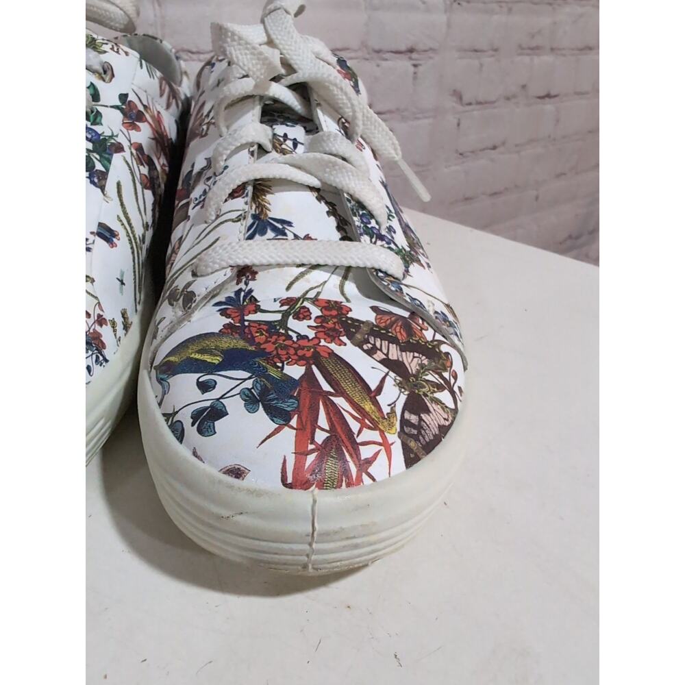 Ecco Kristjana Williams Floral White Leather Womens Sneakers 42 EU / 11-11.5 US - Picture 7 of 13